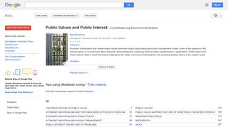 
                            12. Public Values and Public Interest: Counterbalancing Economic ... - Hasil Google Books