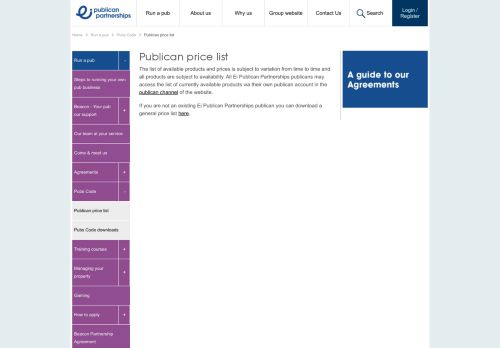 
                            4. Publican price list - ei publican partnerships