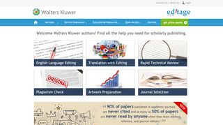 
                            2. Publication-Focused Editing services | Wolters Kluwer in ... - Editage