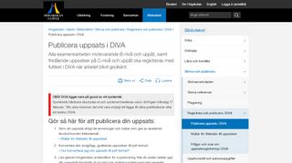 
                            7. Publicera uppsats i DiVA - Högskolan i Gävle