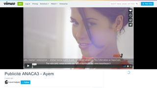 
                            10. Publicité ANACA3 - Ayem on Vimeo