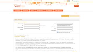 
                            2. Público em geral | Cadastre-se | Portal Novartis