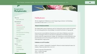 
                            12. Publikationen - Kooperation Phytopharmaka