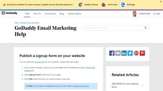 
                            13. Publish a signup form on your website | GoDaddy Email Marketing ...