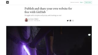 
                            8. Publish and share your own website for free with GitHub - Medium