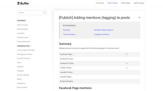 
                            12. [Publish] Facebook Page mentions - Buffer FAQ