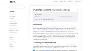 
                            11. [Publish] How to connect your Facebook Page - Buffer FAQ