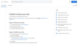 
                            5. Publish & share your site - Sites Help - Google Support