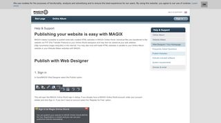 
                            6. Publish Websites > Help & Support > Help & Support > MAGIX Online ...