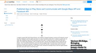 
                            8. Published App on Play Store can't communicate with Google Maps API ...