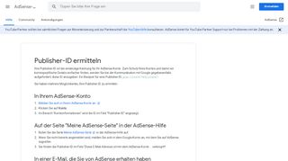 
                            4. Publisher-ID ermitteln - AdSense-Hilfe - Google Support