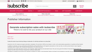 
                            6. Publisher Information - isubscribe.co.uk