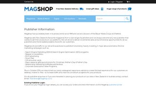 
                            2. Publisher Information | Magshop