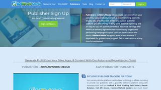 
                            1. Publisher Sign Up | Join AWM! | AdWork Media