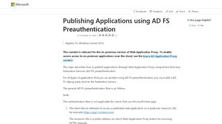 
                            3. Publishing Applications using AD FS Preauthentication | Microsoft Docs