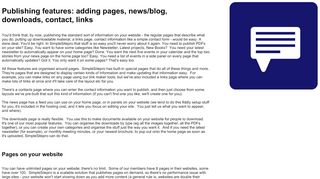 
                            10. Publishing features: adding pages, news/blog ... - SimpleSitepro