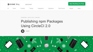 
                            12. Publishing npm Packages Using CircleCI 2.0 - CircleCI