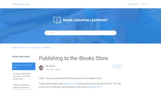 
                            6. Publishing to the iBooks Store – Book Creator Support