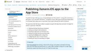 
                            7. Publishing Xamarin.iOS apps to the App Store - Microsoft Docs