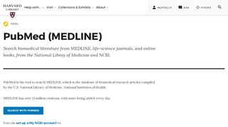 
                            11. PubMed (MEDLINE) | Harvard Library