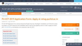
                            9. PUCET 2019 Application Form: Dates, Eligibility and How to Fill