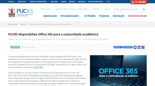 
                            7. PUCRS disponibiliza Office 365 para a comunidade acadêmica ...