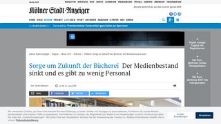 
                            4. Pulheim: Sorge um Zukunft der Bücherei: Der Medienbestand sinkt ...