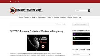 
                            10. Pulmonary Embolism Workup in Pregnancy | EM Cases | ...
