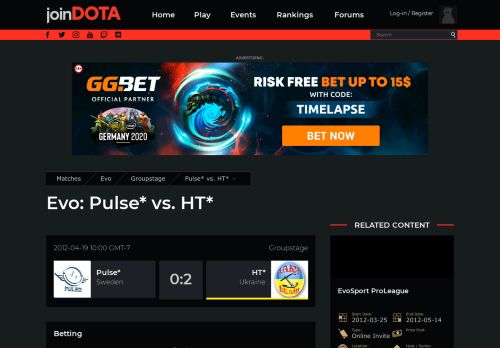 
                            12. Pulse eSports* vs. Hard Team* « Matches « joinDOTA.com