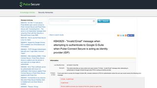 
                            6. Pulse Secure Article: KB40829 - 