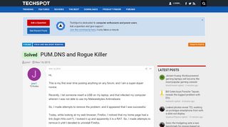 
                            12. PUM.DNS and Rogue Killer - TechSpot Forums