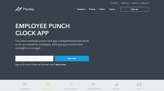 
                            5. Punch clock – Online punch in and out app for employees - Planday