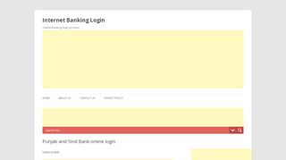 
                            12. Punjab and Sind Bank online login | How to login to Punjab and ...
