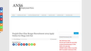 
                            8. Punjab Ghar Ghar Rozgar Recruitment 2019 Apply Online for Mega ...