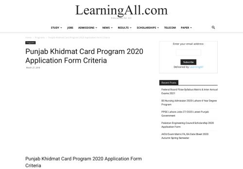 
                            6. Punjab Khidmat Card Program 2018 Application Form ...