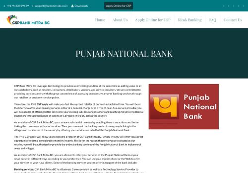 
                            10. PUNJAB NATIONAL BANK – CSP Bank Mitrabc