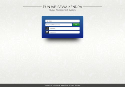 
                            5. Punjab Sewa Kendra - Queue Management System