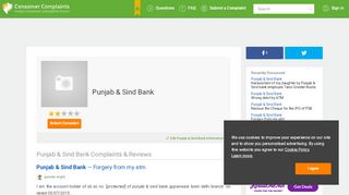 
                            13. Punjab & Sind Bank - Consumer Complaints Forum