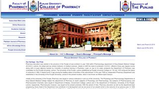 
                            13. Punjab University College of Pharmacy: PUCP