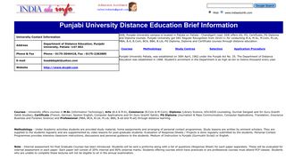 
                            9. Punjabi University Distance Education Brief Information