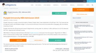 
                            10. Punjabi University MBA Admission 2017 Entrance Exam