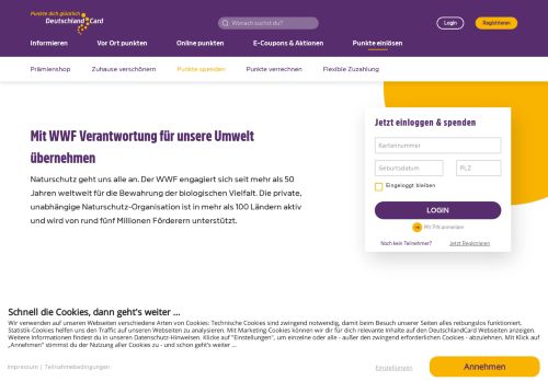 
                            11. Punkte spenden an den WWF Deutschland | DeutschlandCard