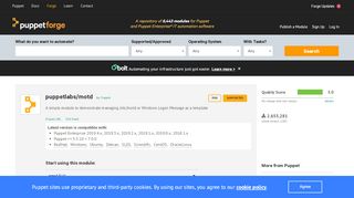 
                            12. puppetlabs/motd · Puppet Forge