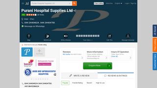 
                            8. Purani Hospital Supplies Ltd, Adyar - Hospitals in Chennai - Justdial