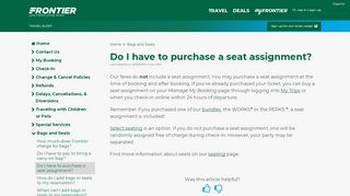 
                            13. Purchase a Seat | Frontier Airlines - Tips and FAQ's | Frontier Airlines