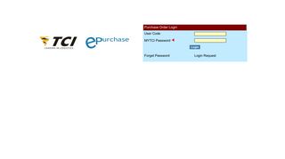 
                            2. Purchase Order Login - TCI