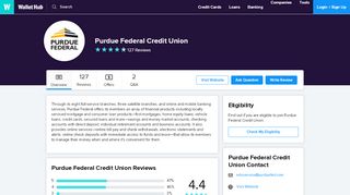 
                            11. Purdue Federal Credit Union Reviews: 125 User Ratings - WalletHub