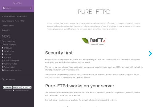 
                            2. Pure-FTPd - About