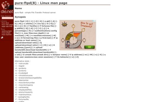 
                            12. pure-ftpd(8) - Linux man page