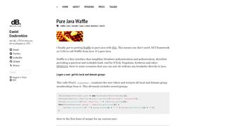 
                            6. Pure Java Waffle – code.dblock.org | tech blog - Daniel Doubrovkine